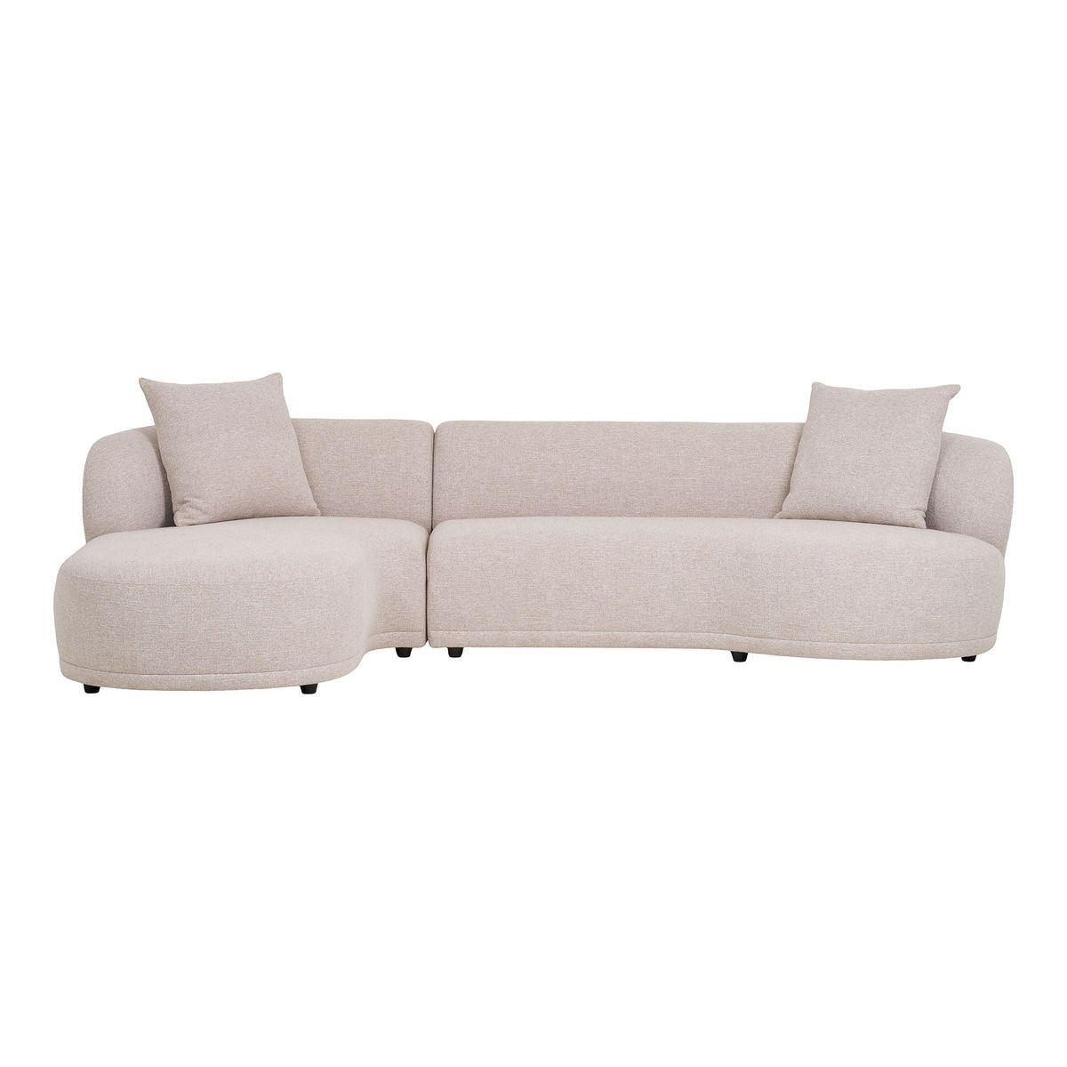 Sofa med 2 puder, venstrevendt, natur, HN1295