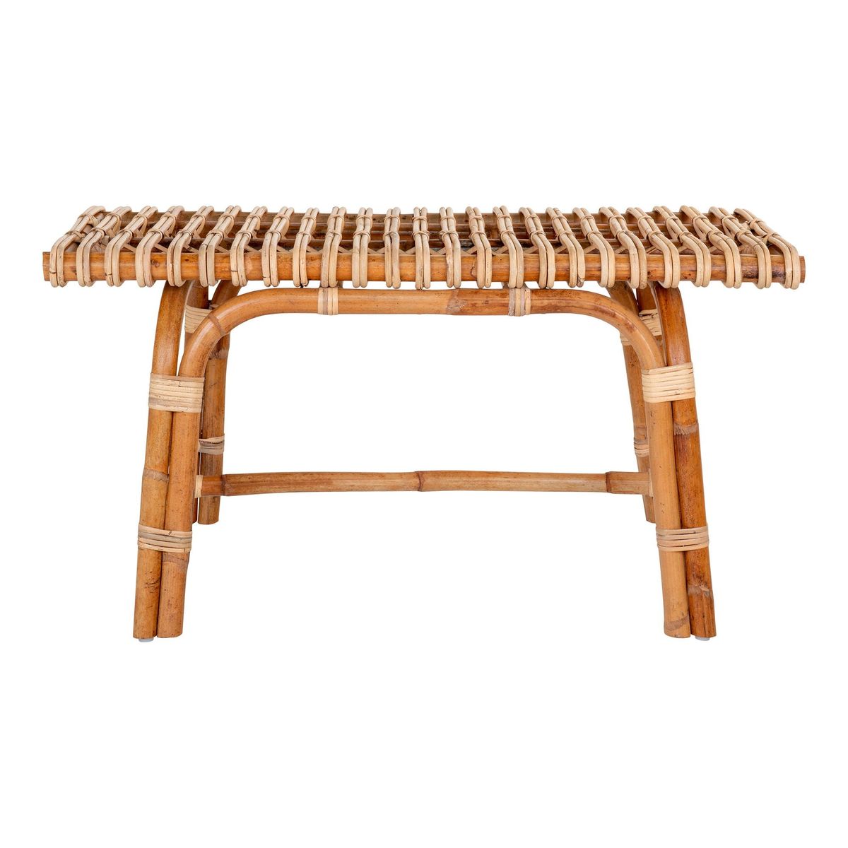 Bænk - Aveiro bænk i rattan, natur, 40x90x46 cm