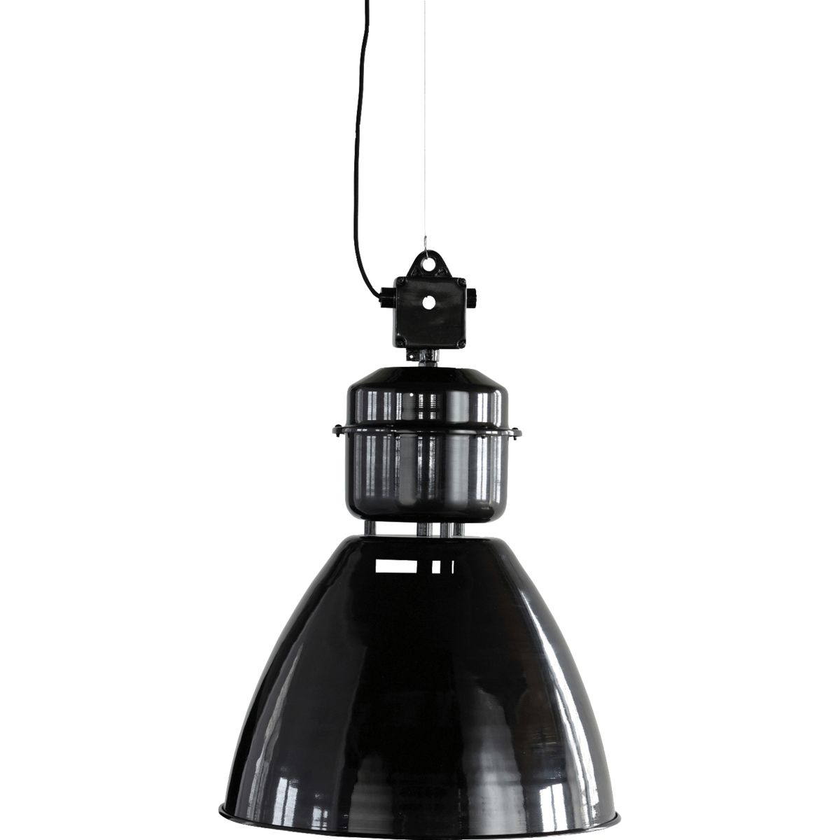 Lampe, HDVolumen, Sort - Black / Iron , Aluminium / h: 60 cm, dia: 54 cm