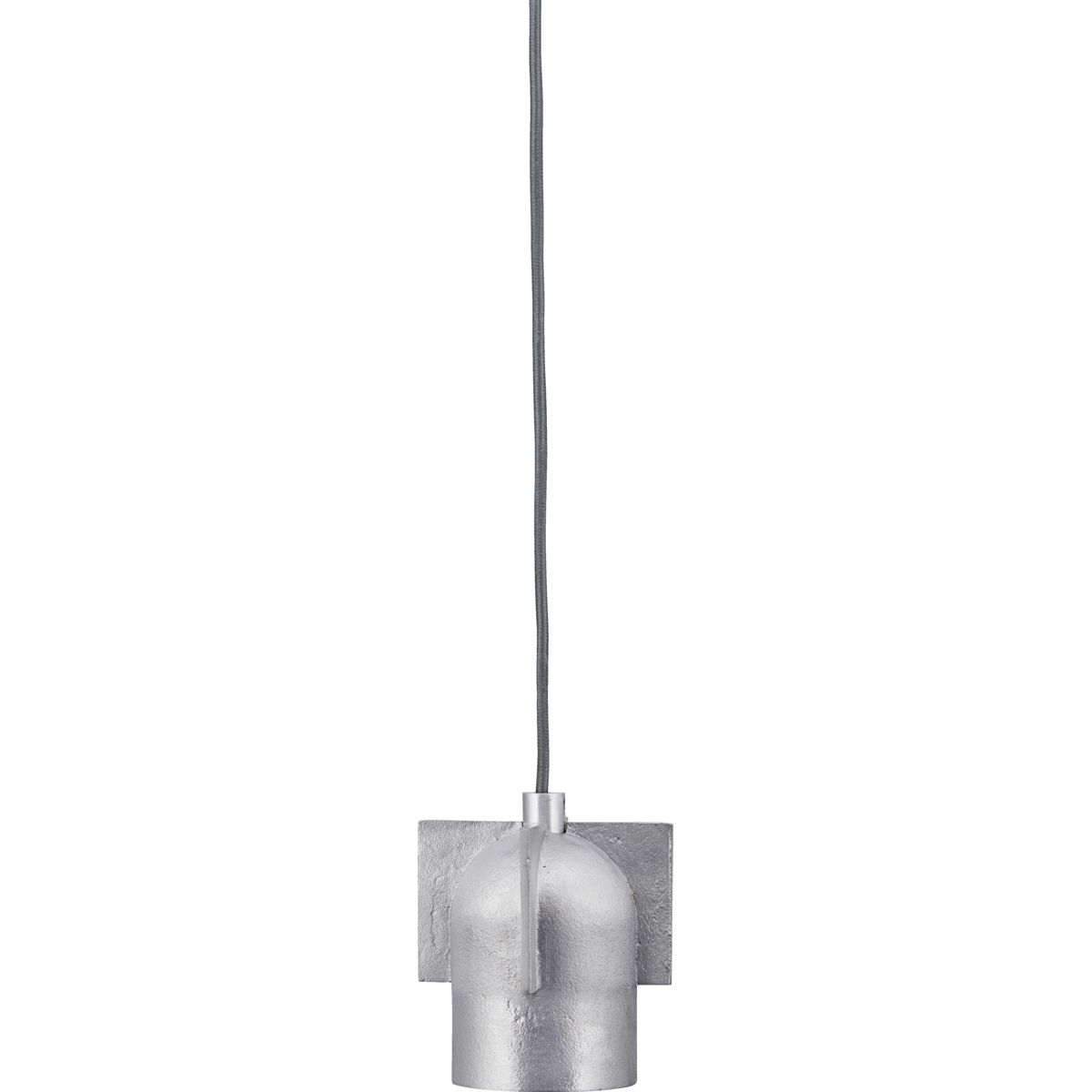 Lampe, HDAkola, Børstet sølv - Brushed silver / Aluminium / h: 12.5 cm, dia: 9 cm