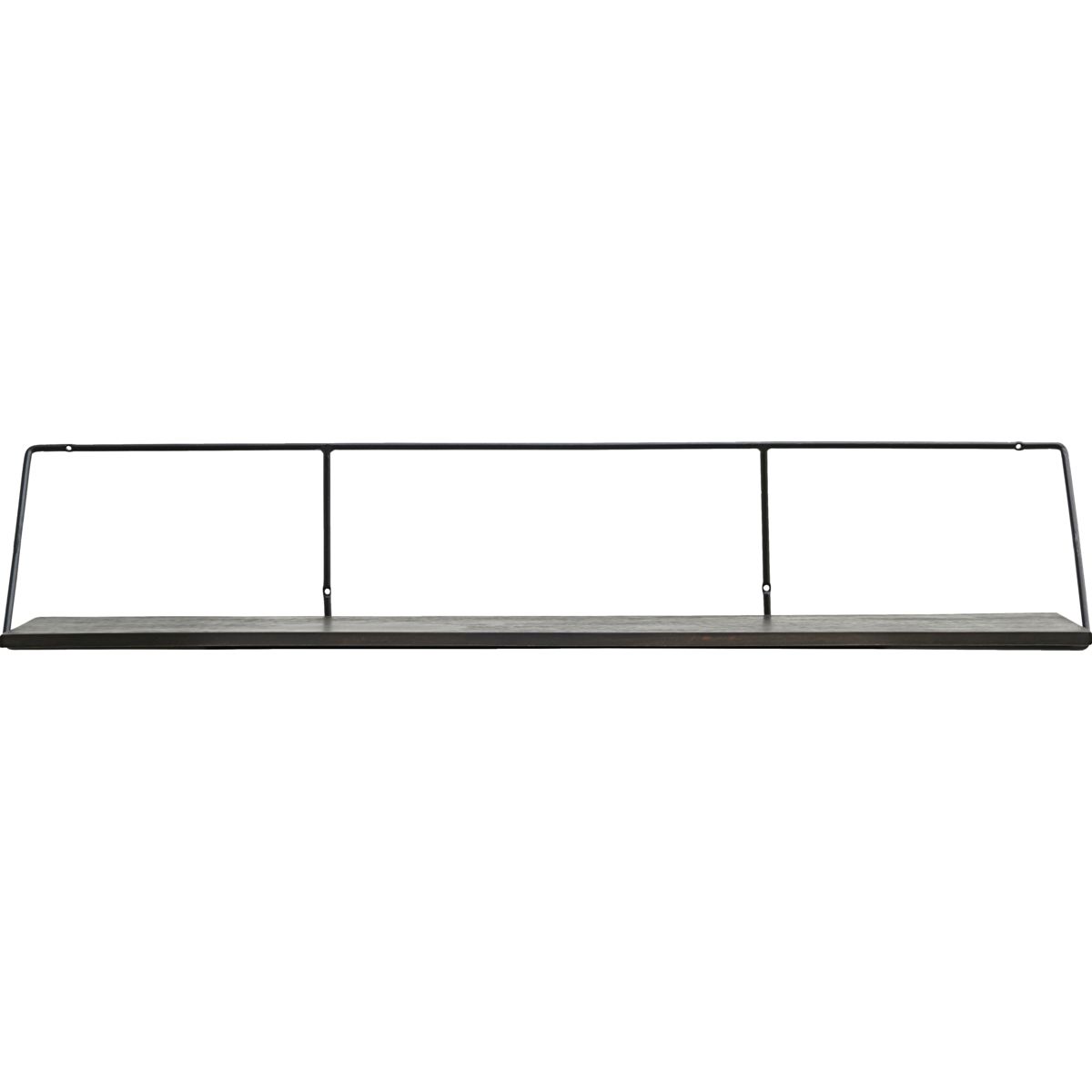 Hylde, HDWired, Sortbejdset - Black stain / Shelf: Mango Wood , Frame: Iron / l: 130 cm, w: 25 cm, h: 24.5 cm