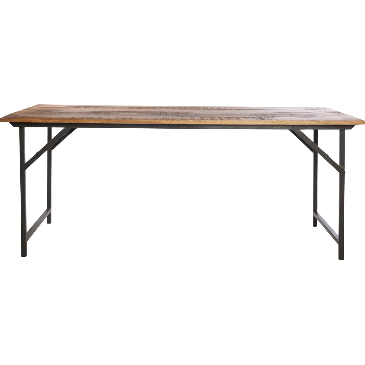 Spisebord, HDParty, Natur - Nature / Table top: Mango Wood , Frame: Iron / l: 180 cm, w: 80 cm, h: 74 cm