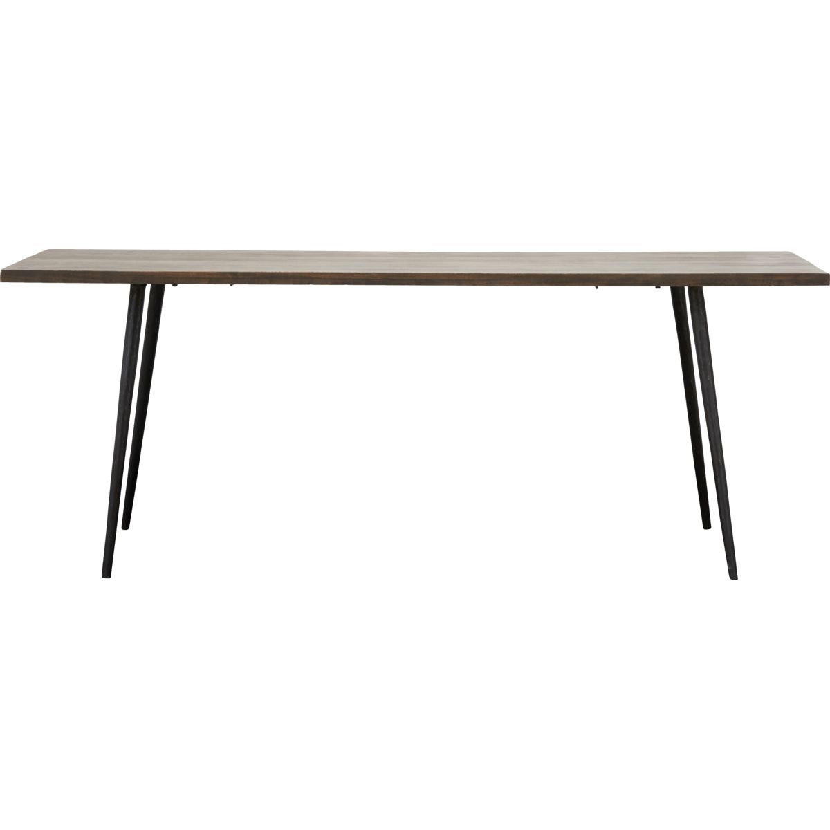 Spisebord, HDClub, Sortbejdset - Black stain / Table top: Mango Wood , Frame: Iron / l: 200 cm, w: 80 cm, h: 76 cm