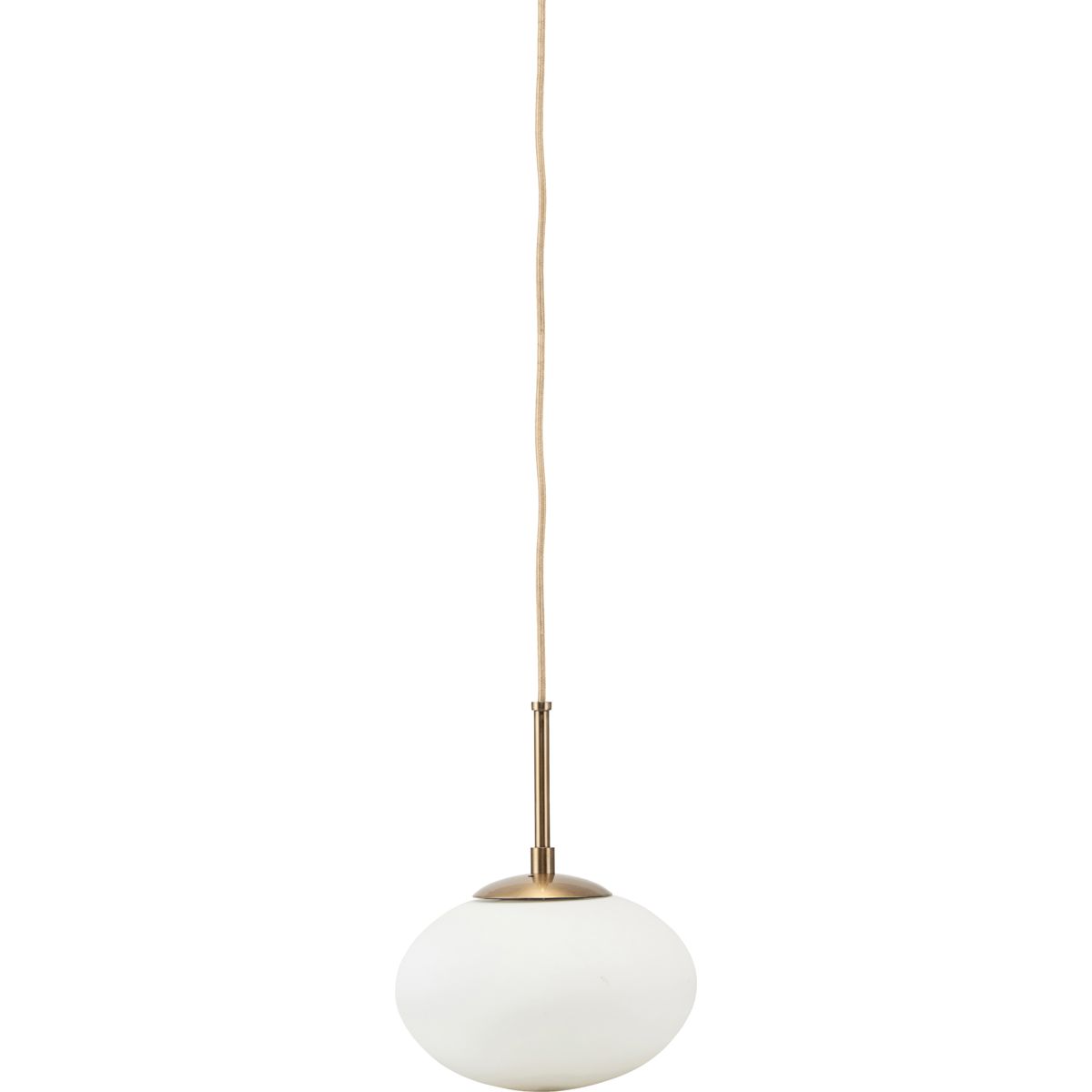 Lampe, HDOpal, Hvid - White / Glass , Metal / h: 17 cm, dia: 22 cm