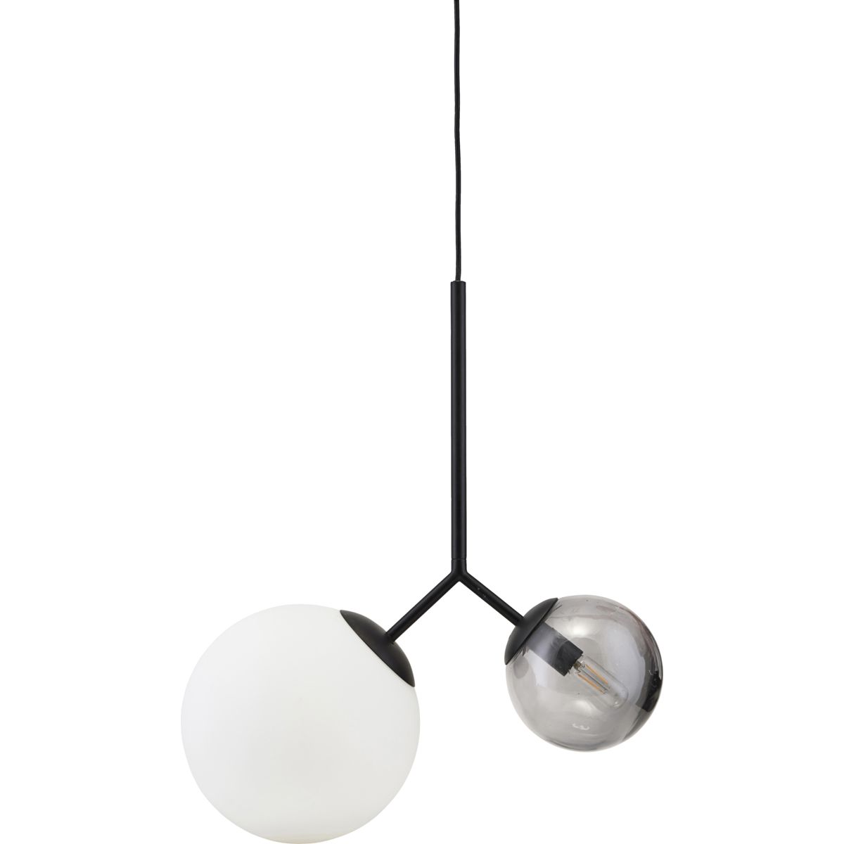 Lamp, HDTwice, Black - Black / Glass , Iron / l: 70 cm, w: 47 cm