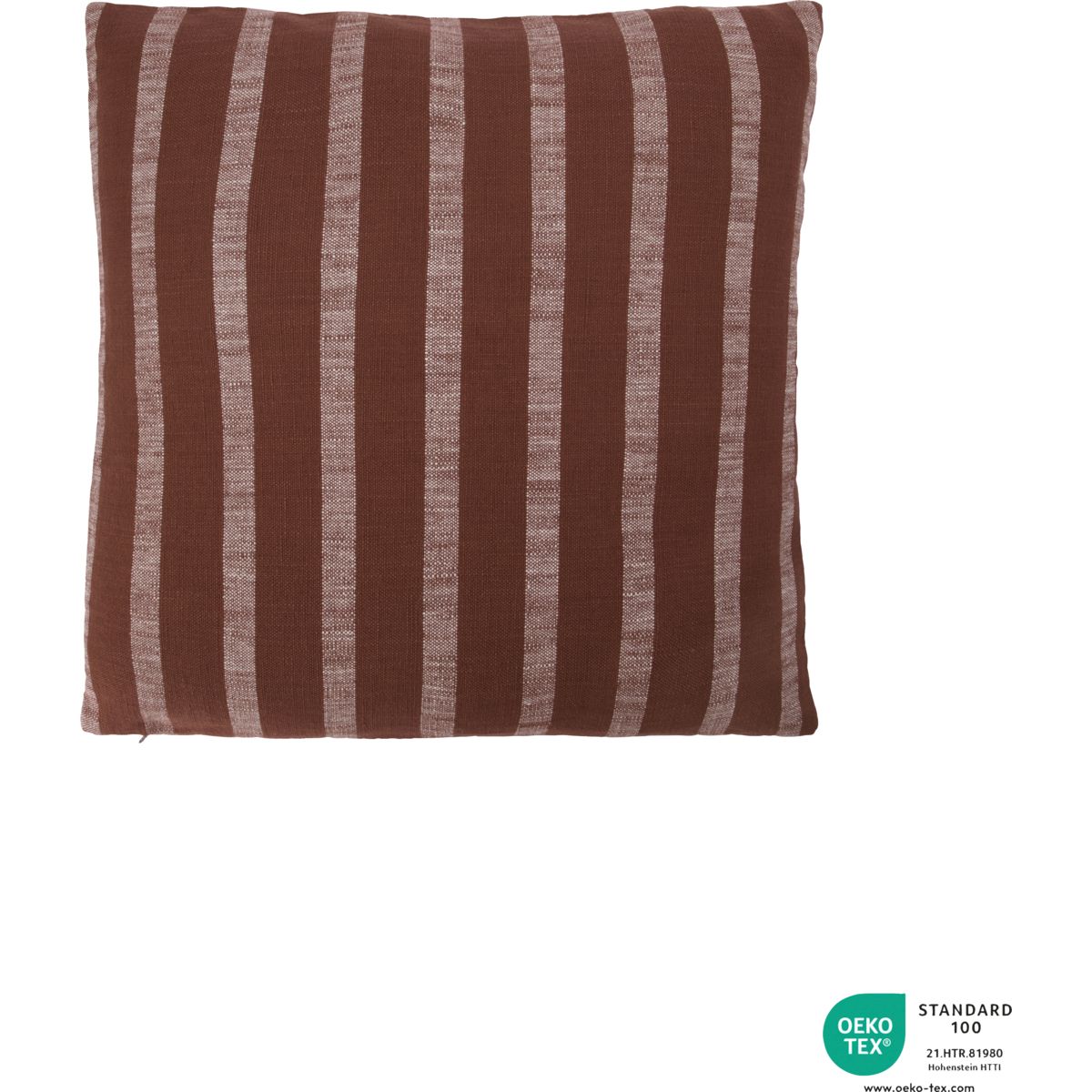 Pudebetræk, HDThame, Brunstribet - Brown stripe / l: 50 cm, b: 50 cm / Bomuld