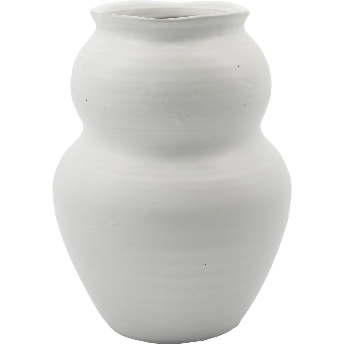 Vase, HDJuno, Hvid - White / Stoneware / h: 22.5 cm, dia: 17 cm