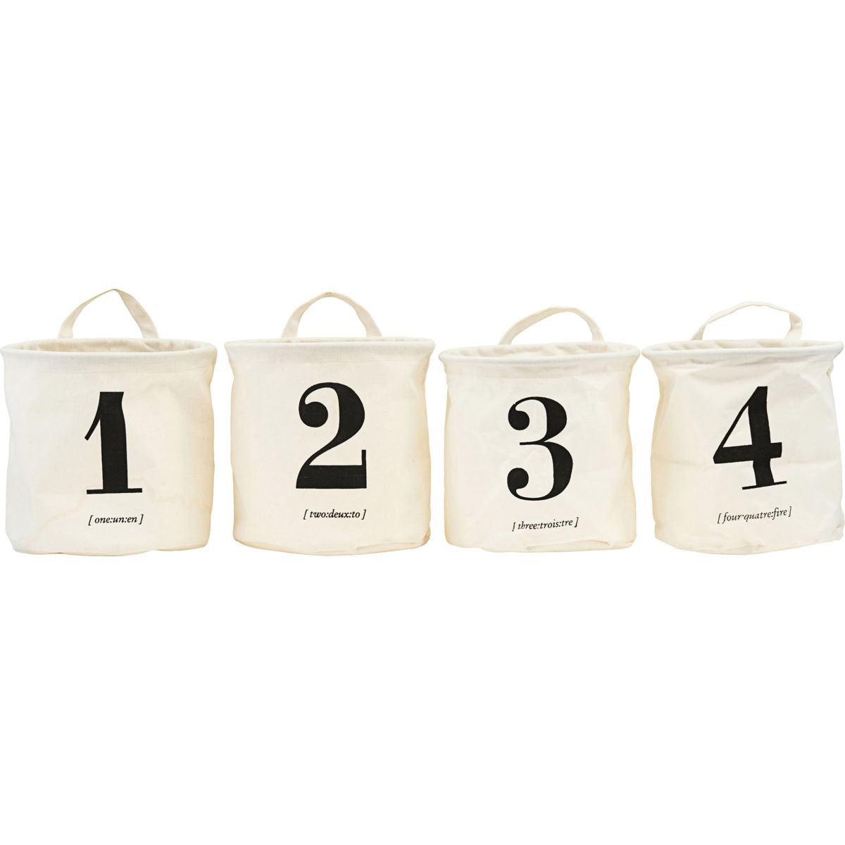 Storage, HD1-2-3-4, Black;Off-white - h: 20 cm, dia: 20 cm / Sort/Råhvid