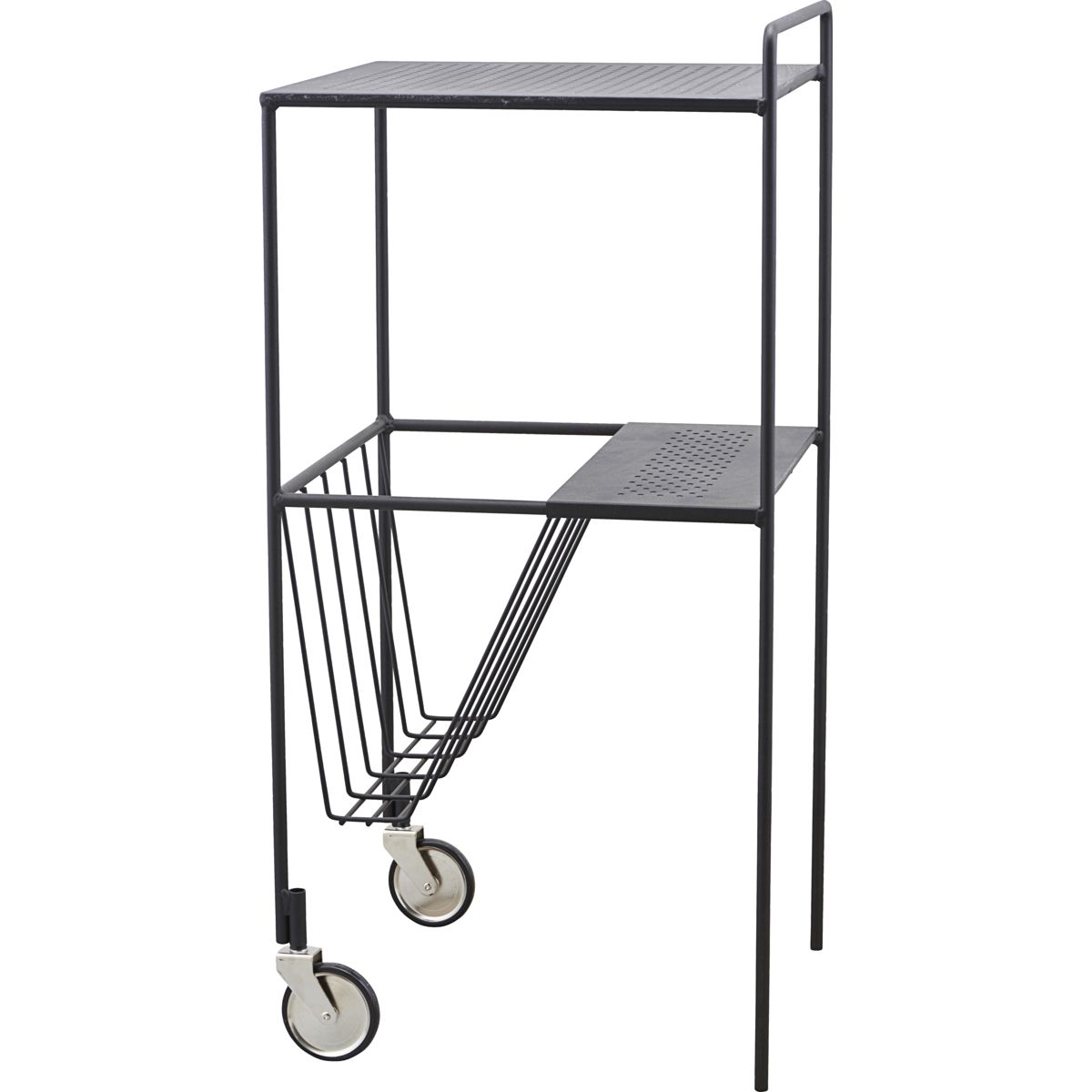 Trolley, HDUse, Sort - Black / Steel / l: 35 cm, w: 35 cm, h: 75 cm