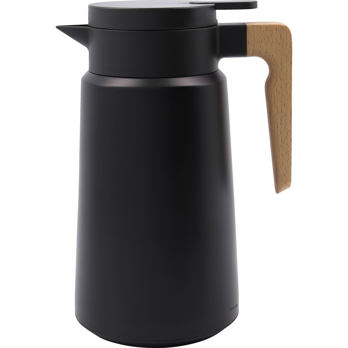 Termokande, HDCole, Sort - Black / Stainless steel AISI 304 , PP , Handle: Beech wood / h: 25.8 cm, dia: 13.5 cm