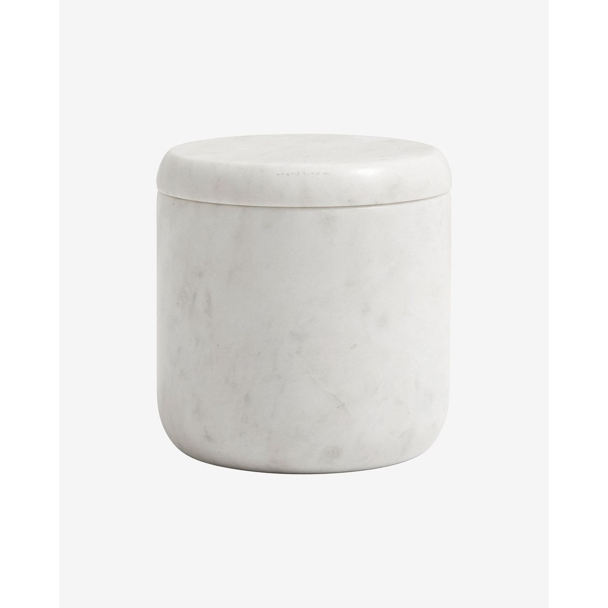 MARBLE opbevaringskrukke i marmor - h10 cm - hvid