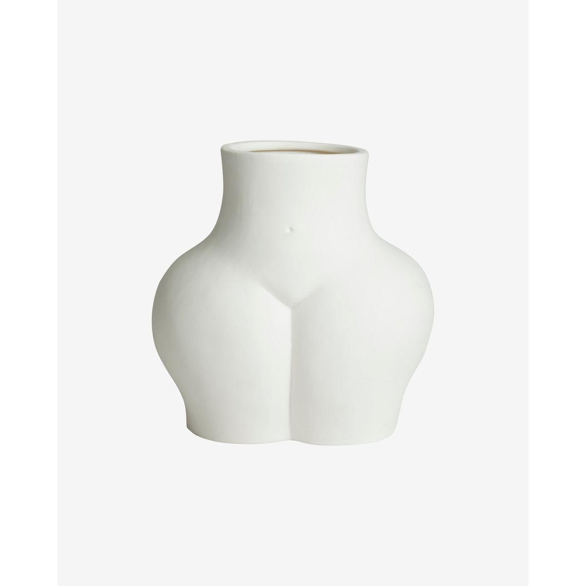 AVAJI lower body - vase i keramik - h23 cm - hvid