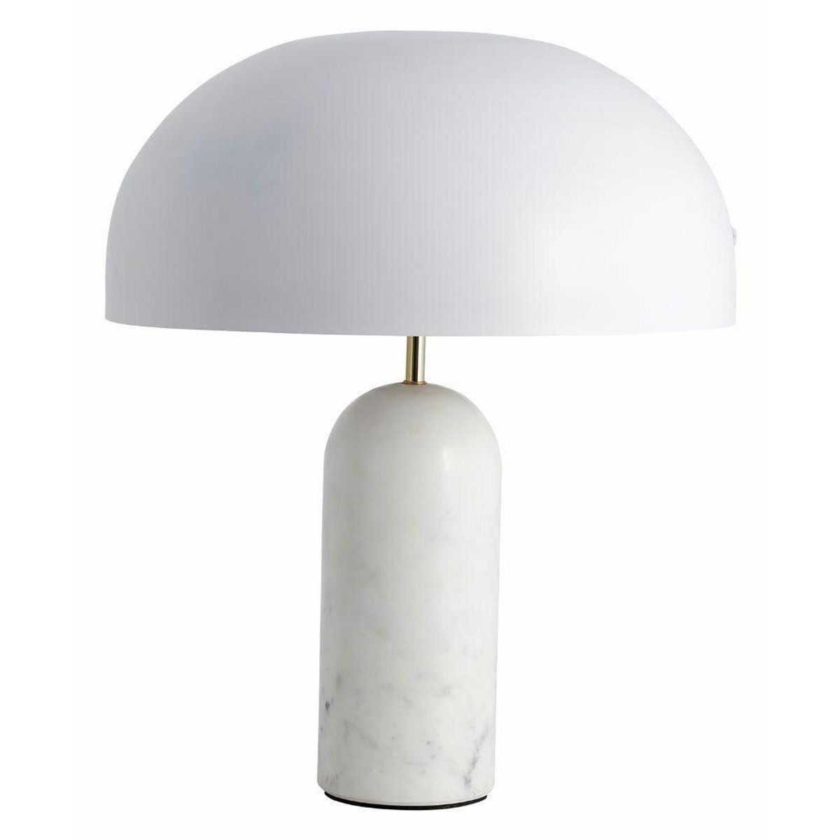 Nordal ATLAS bordlampe i marmor og metal - h49 cm - hvid