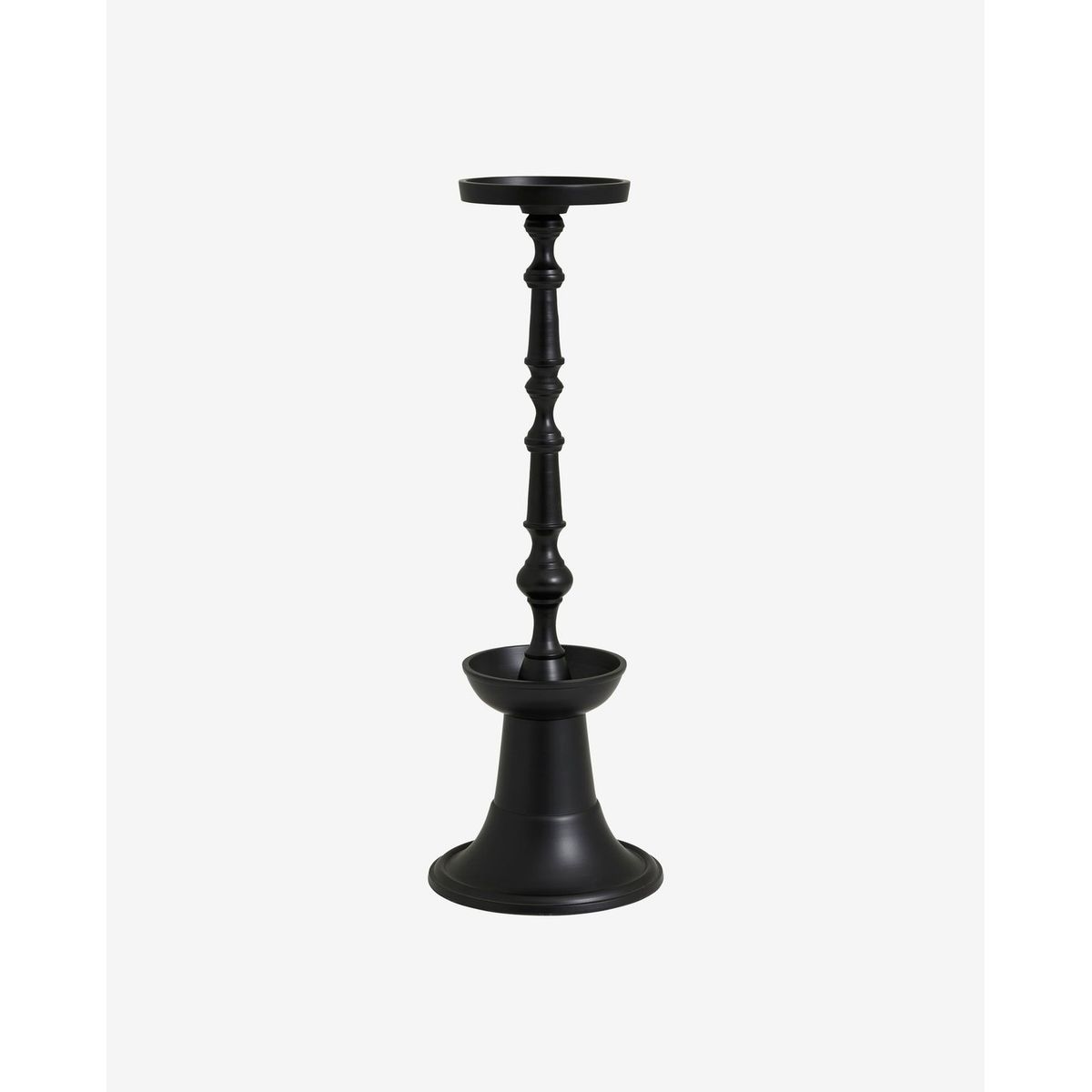 Nordal FLORES candle holder, black, large