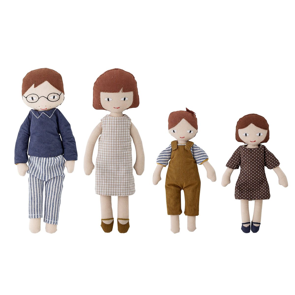 Webster Doll, Brun, Bomuld - L9xH23xW4 cm, Set of 4 - Brown / L9xH23xW4 cm, Set of 4 / 100% Cotton, Filling:100% Polyester