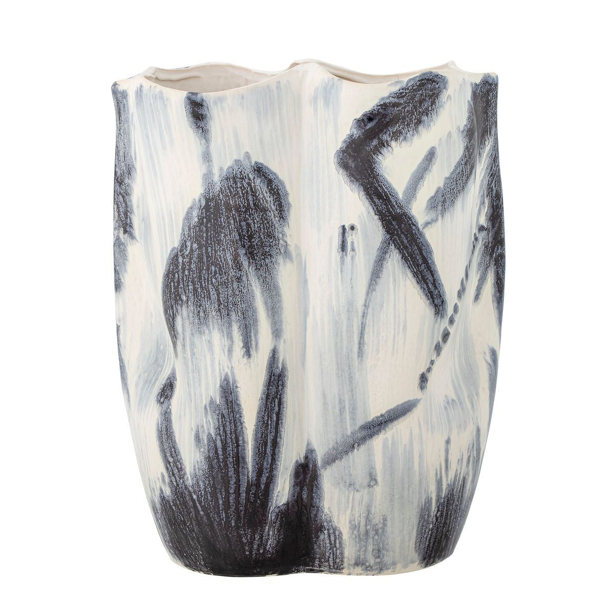 Bloomingville Elira Vase, Sort, Stentøj