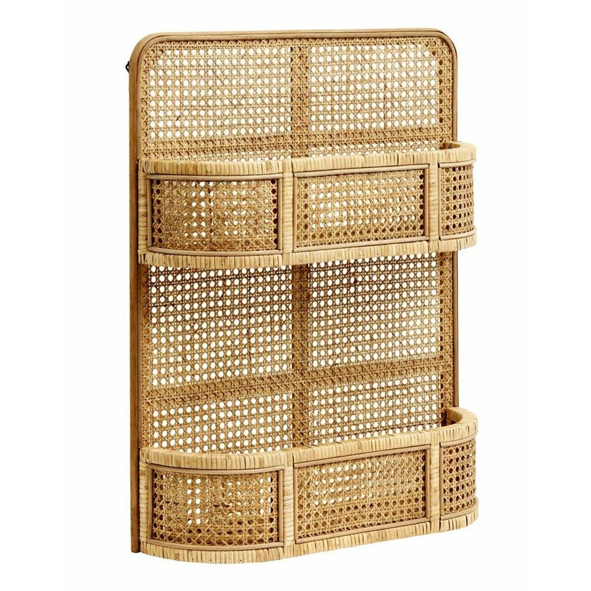 LUCCA hylde i rattan med flet - 70x55 cm - natur