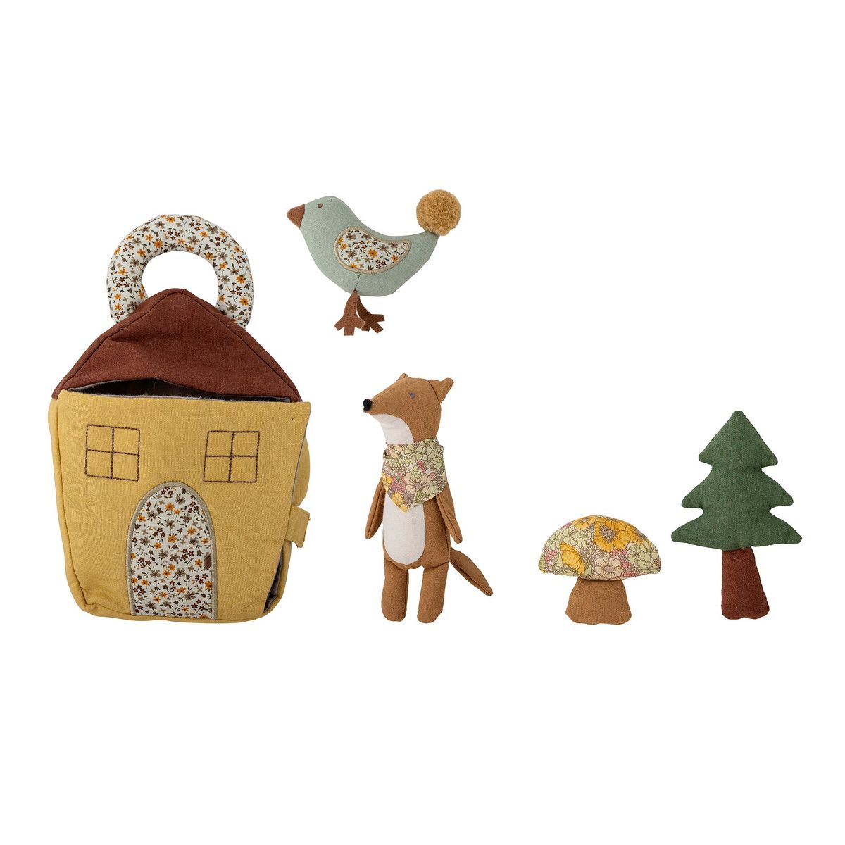 Tio Soft Toy, Brun, Hør - L14xH24xW3 cm, Set of 5 - Brown / L14xH24xW3 cm, Set of 5 / 50% Linen, 50% Cotton, Filling: 100% Polyester