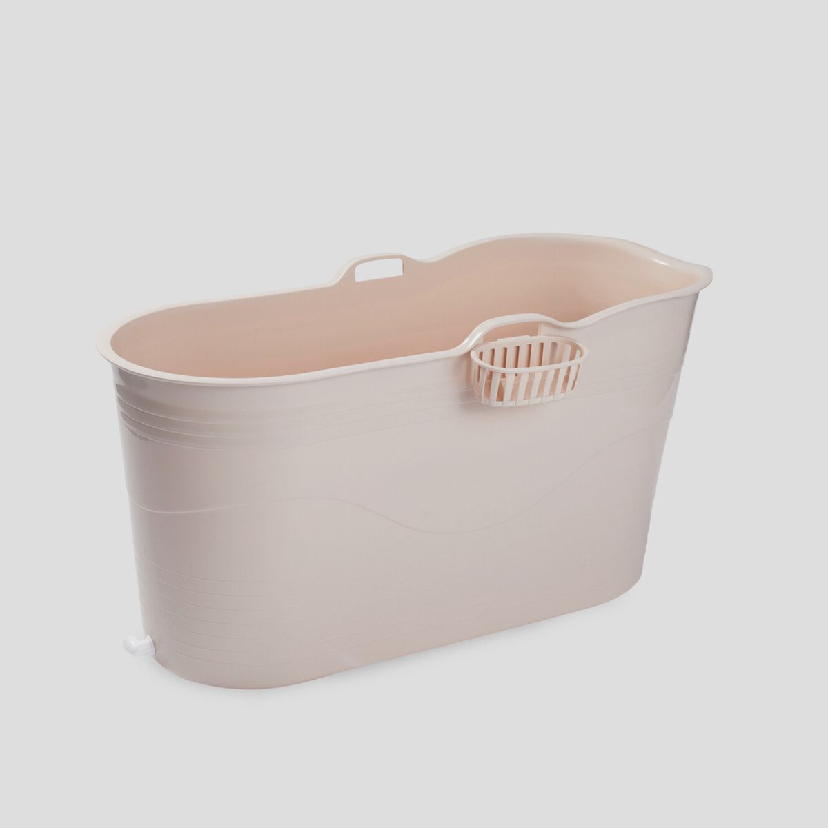 Isbad balje - XL - 123cm - sand - Ekstra kraftig plast og forbedret siddekomfort - Tubfamily®