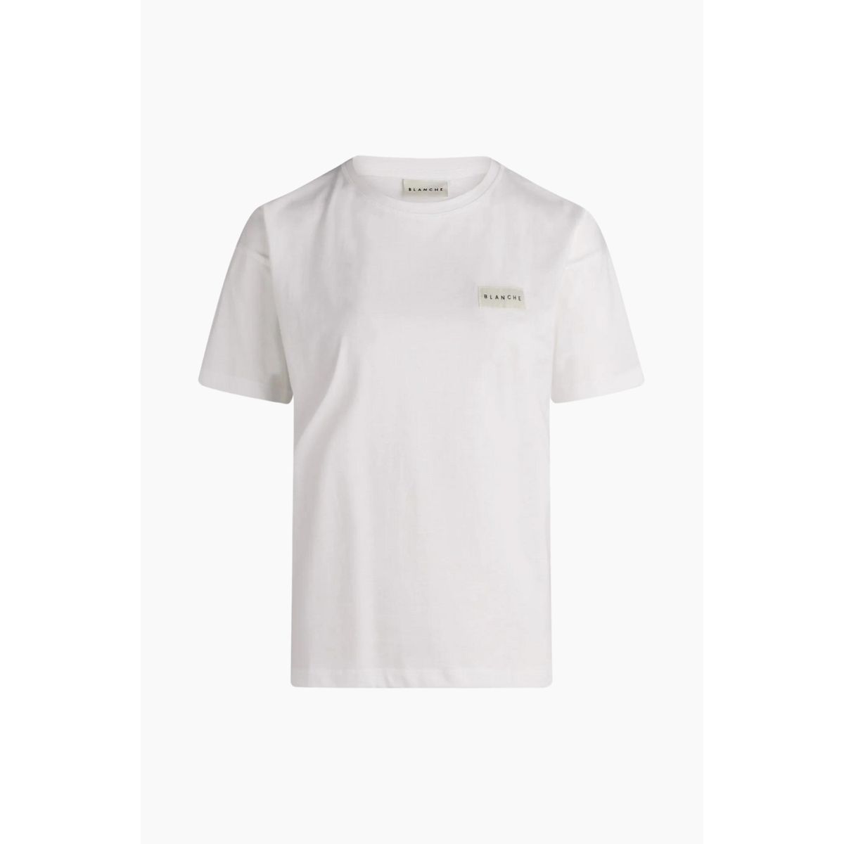 Main-BL Badge T-Shirt - White - Blanche - Hvid XS