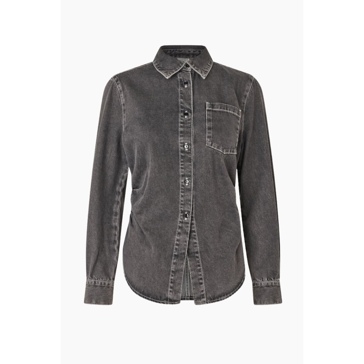 Maria Shirt - Black Worn Denim - Baum und Pferdgarten - Grå XS