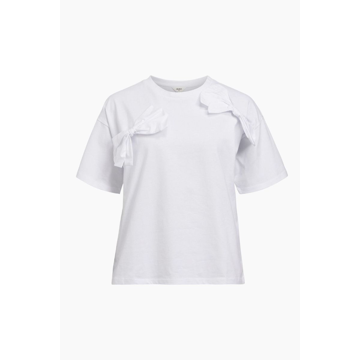 Objklara SS OW Bow Tee - White - Object - Hvid XS