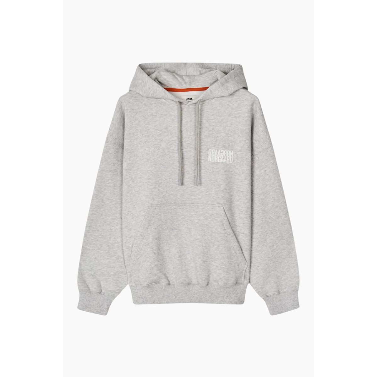 Organic Sweat Atlas Hoodie - Snow White Melange - Mads Nørgaard - Grå S