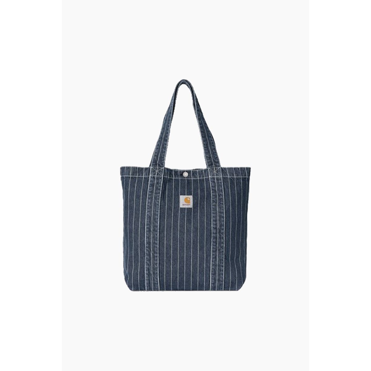 Orlean Tote Bag - Orlean Stripe, Black/White Stone Washed - Carhartt WIP - Stribet One Size