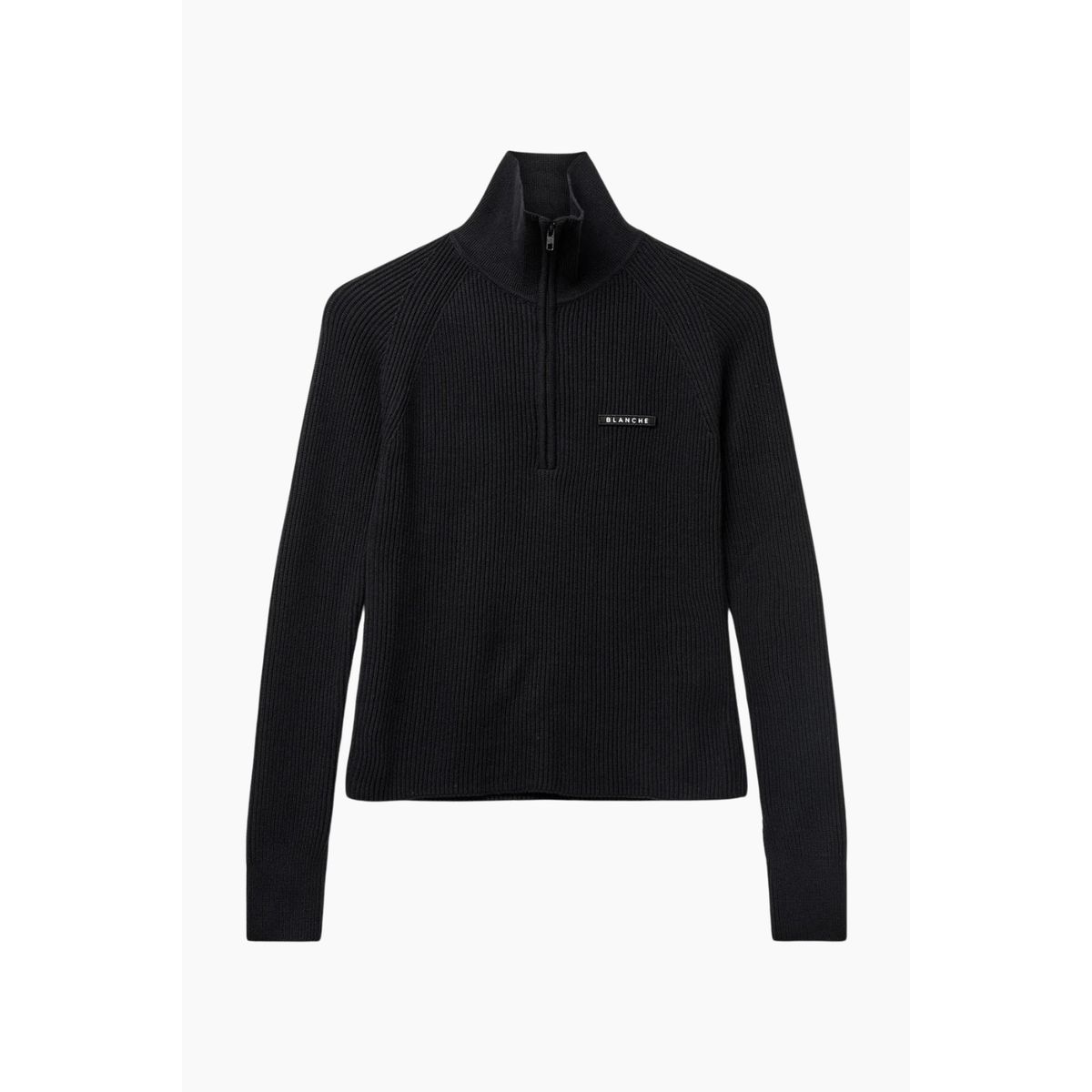 Carrick-BL Zip Jumper - Black - Blanche - Sort M