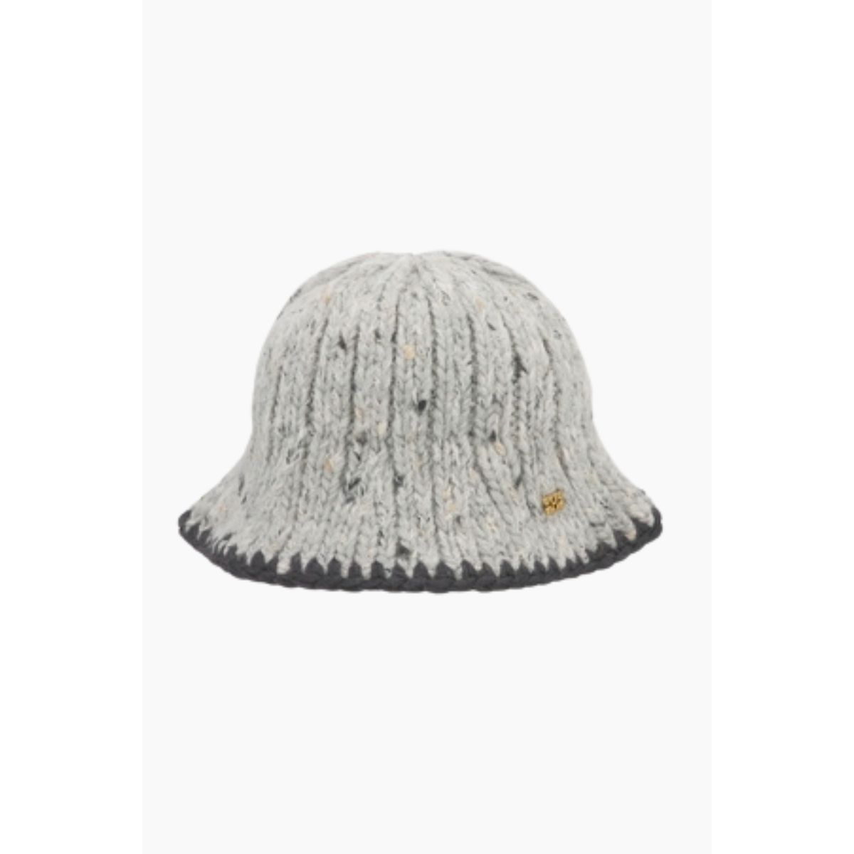 Chunky Marled Handknit Bucket Hat A6304 - Paloma Melange - GANNI - Grå One Size