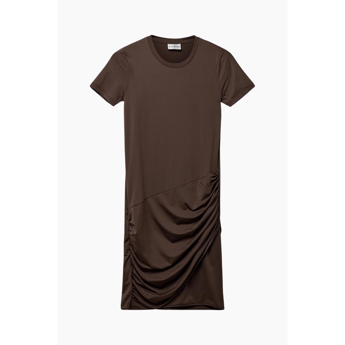 Comfy-BL Drape Dress - Chocolate Martini - Blanche - Brun S