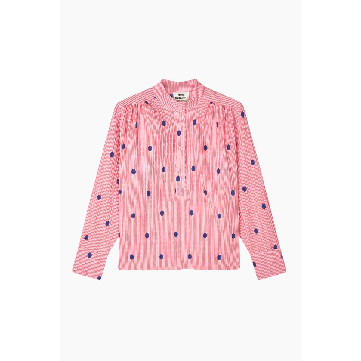 Crinckle Pop Bara Shirt AOP - Dot AOP/Candy Pink - Mads Nørgaard - Mønstret XS