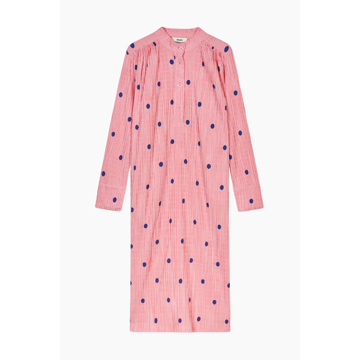 Crinckle Pop Eva Dress AOP - Dot AOP/Candy Pink - Mads Nørgaard - Mønstret S