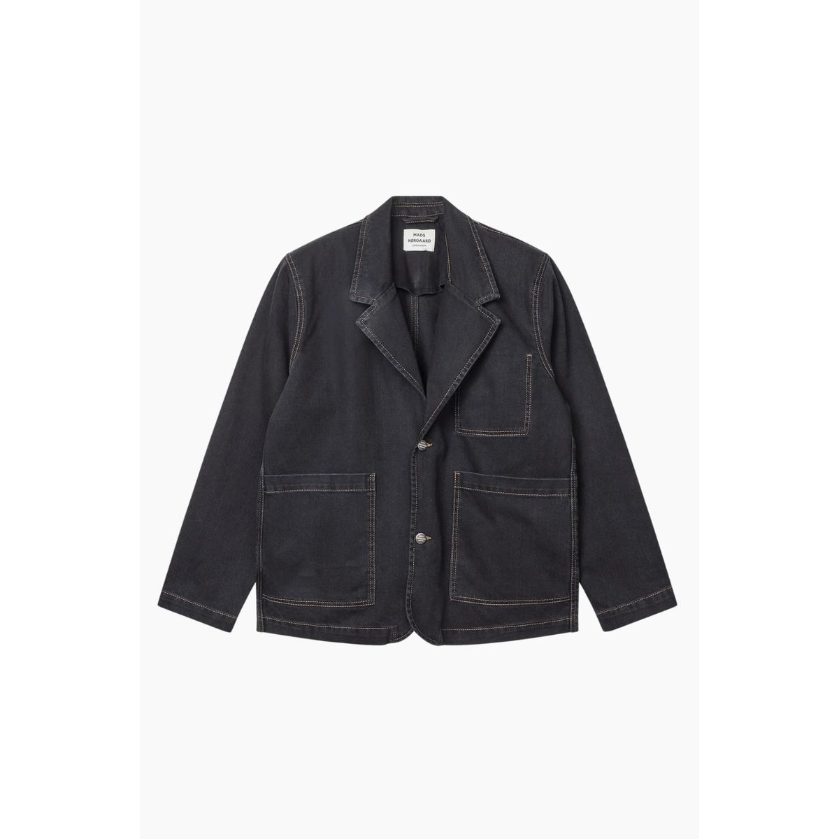 Dyed Denim Denny Jacket - Black - Mads Nørgaard - Sort L