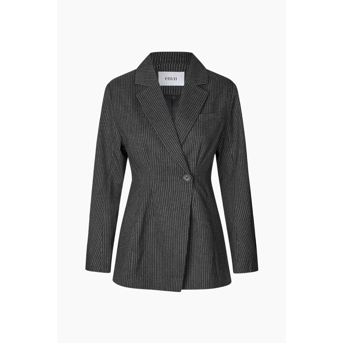 Enaugustine Blazer 7187 - Dark Grey Stripe - Envii - Grå XL