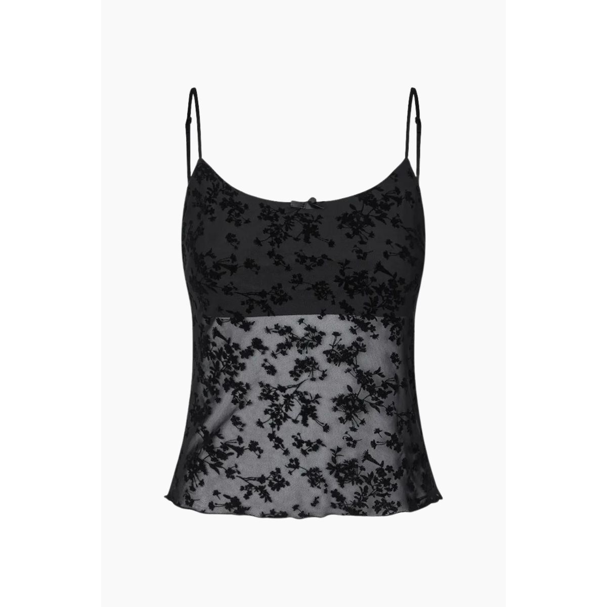 Ennicola SL Top - Black Leaves - Envii - Sort XS