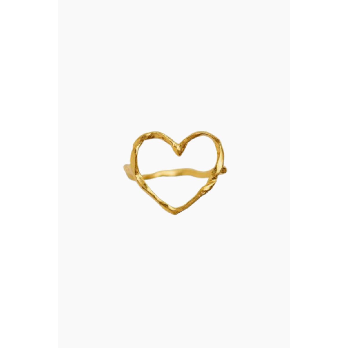 Funky Heart Ring - Gold - Stine A - Guld 52