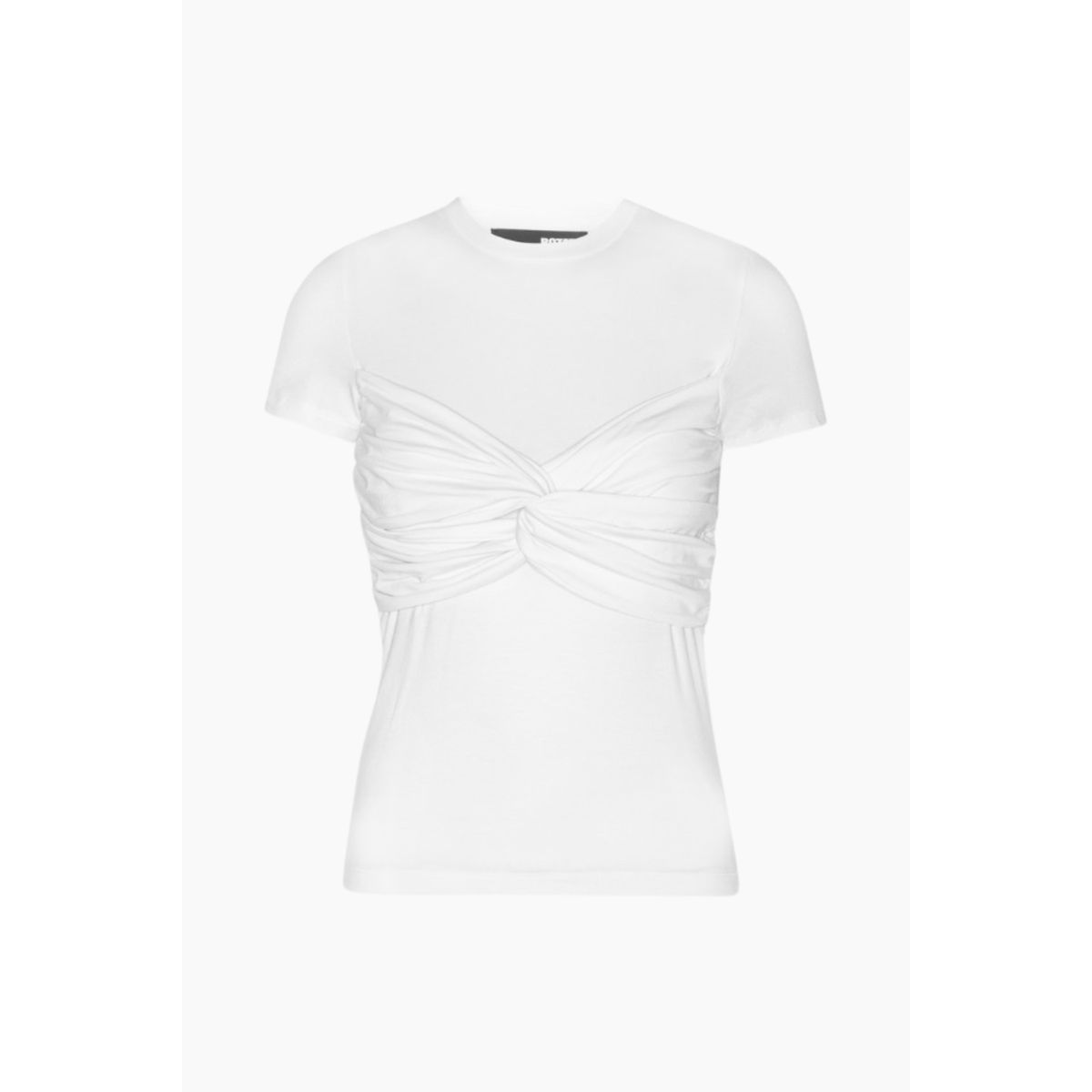 Fitted Twisted T-Shirt - Bright White - ROTATE - Hvid L