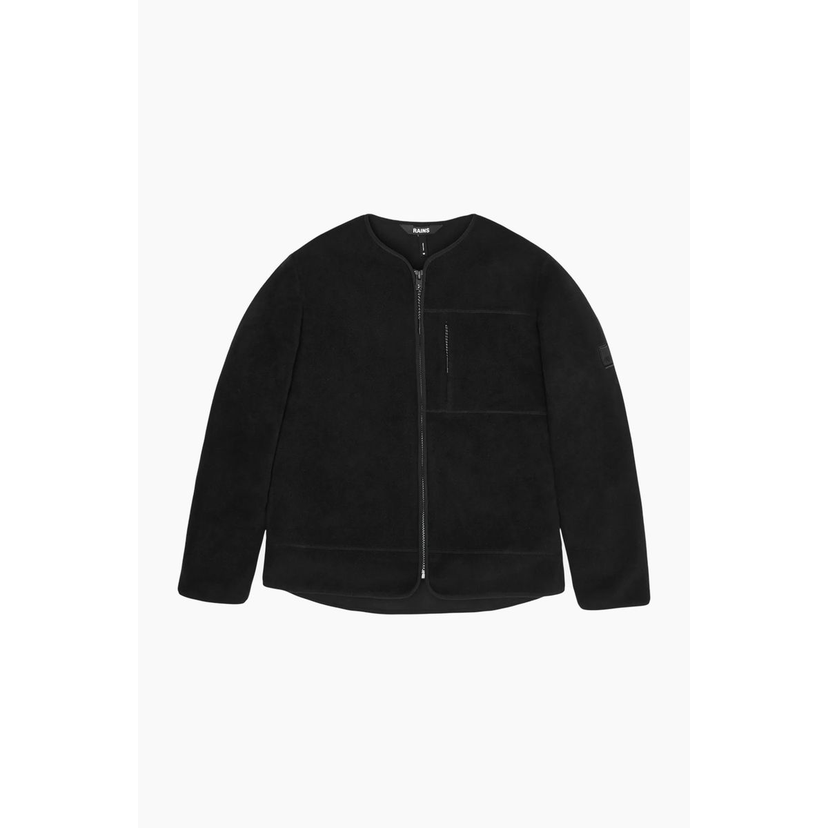 Fleece Jacket - Black - Rains - Sort L