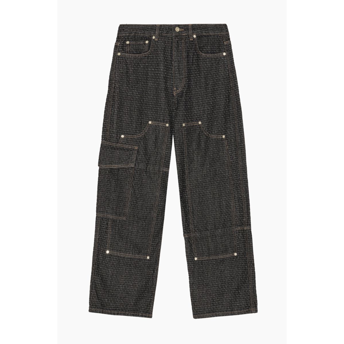 Fluffy Denim Carpenter Jeans J1617 - Black - GANNI - Sort 26