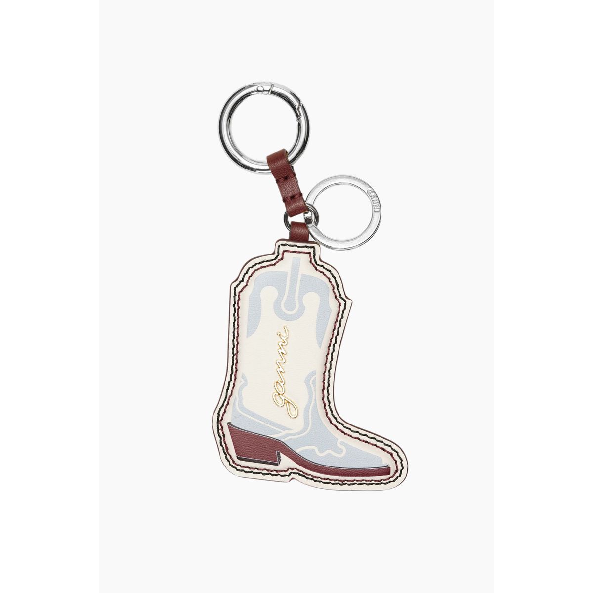 Ganni Western Boot Keyring A6408 - Icy Blue - GANNI - Blå One Size