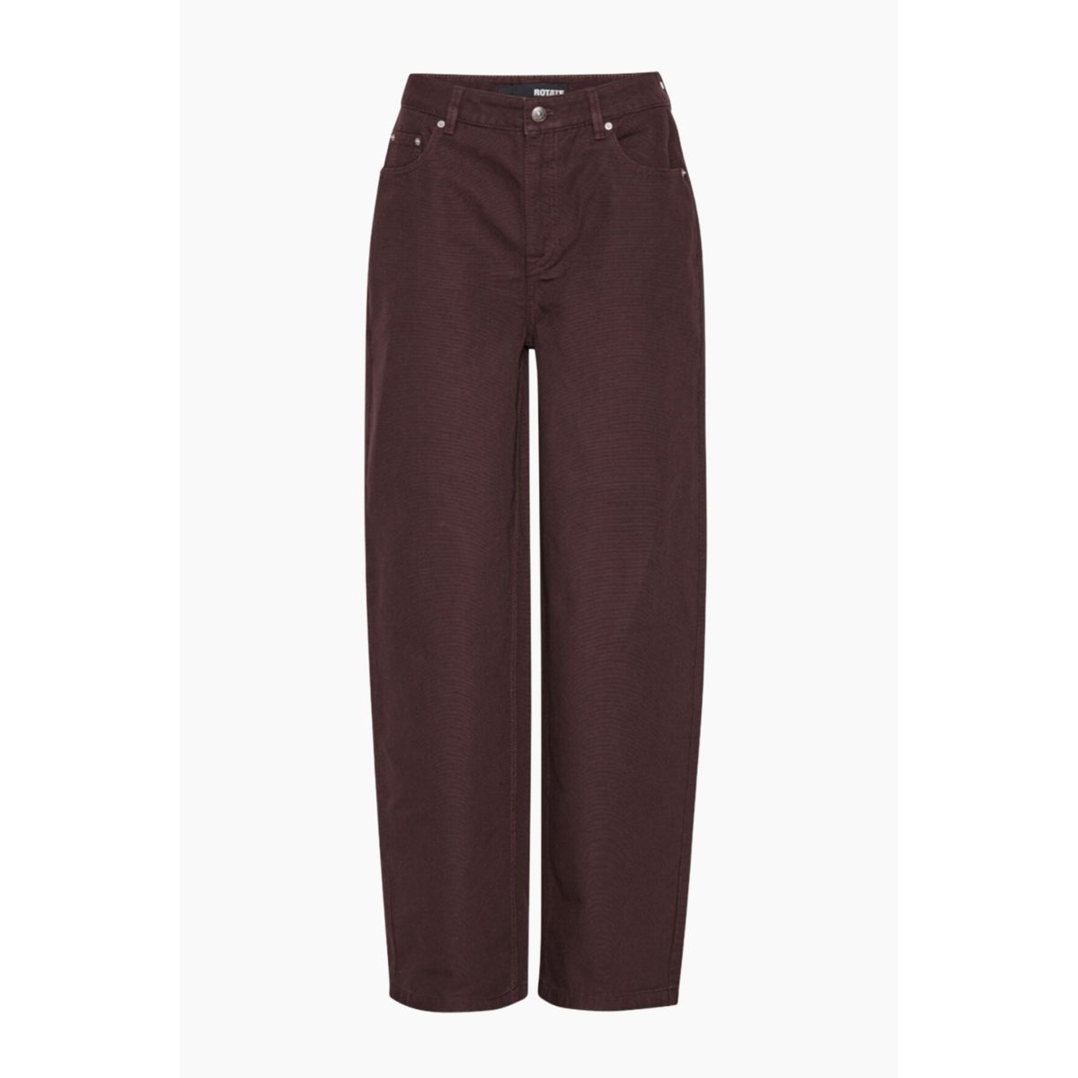 Heavy Woven Wide Pants - Chocolate Plum (Brown) - Rotate - Brun 25