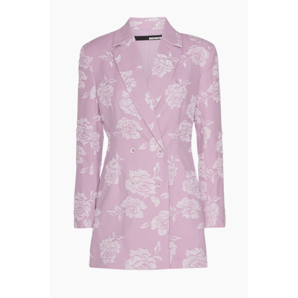 Jacquard Blazer Dress - Lavender Frost - ROTATE - Lyserød M