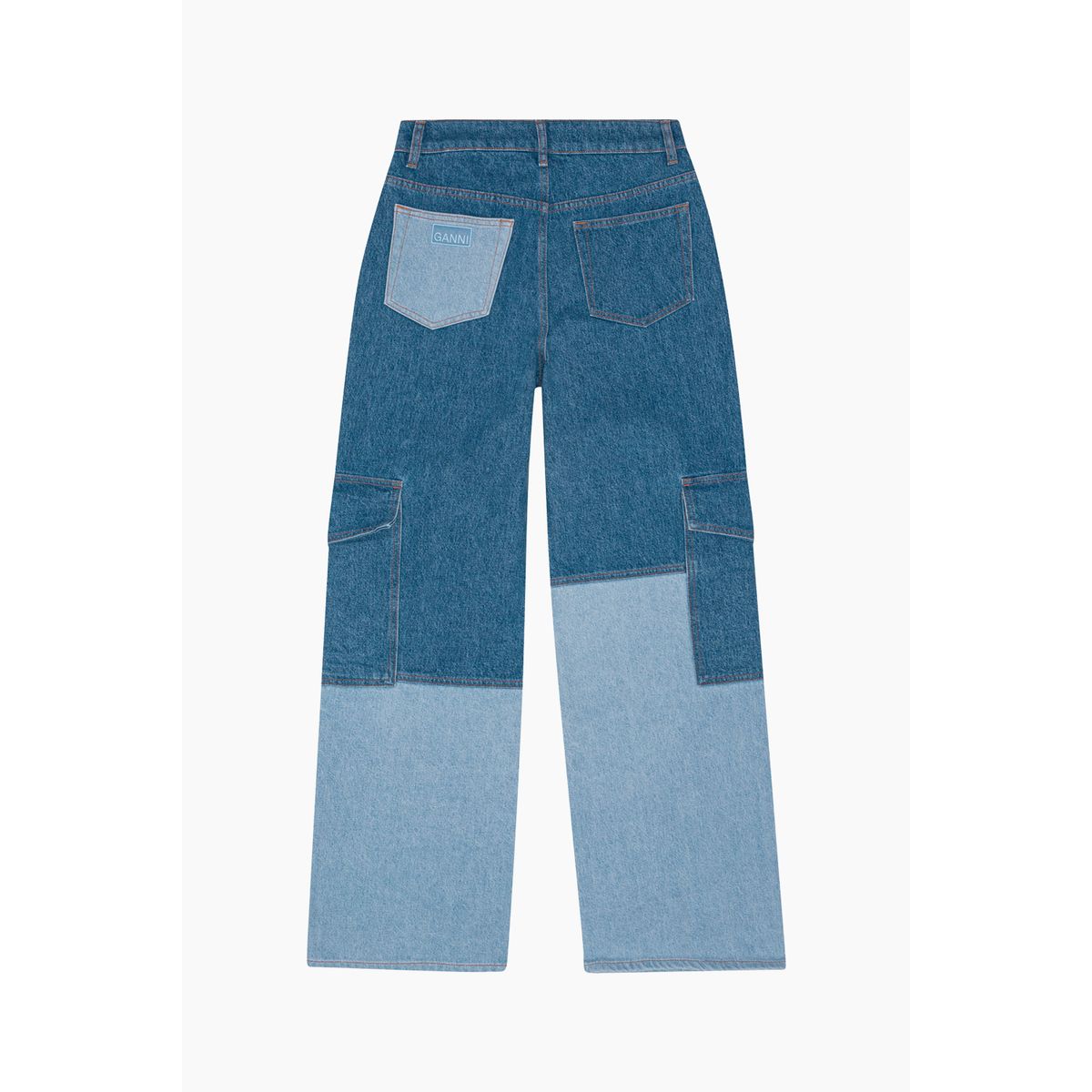 Cutline Denim Angi Jeans J1398 - Mid Blue Vintage - GANNI - Blå 29W