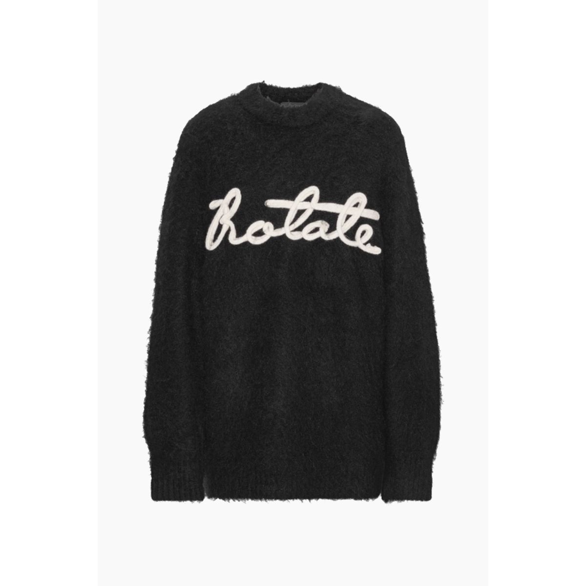 Knit Oversize Logo Jumper - Black - ROTATE - Sort M