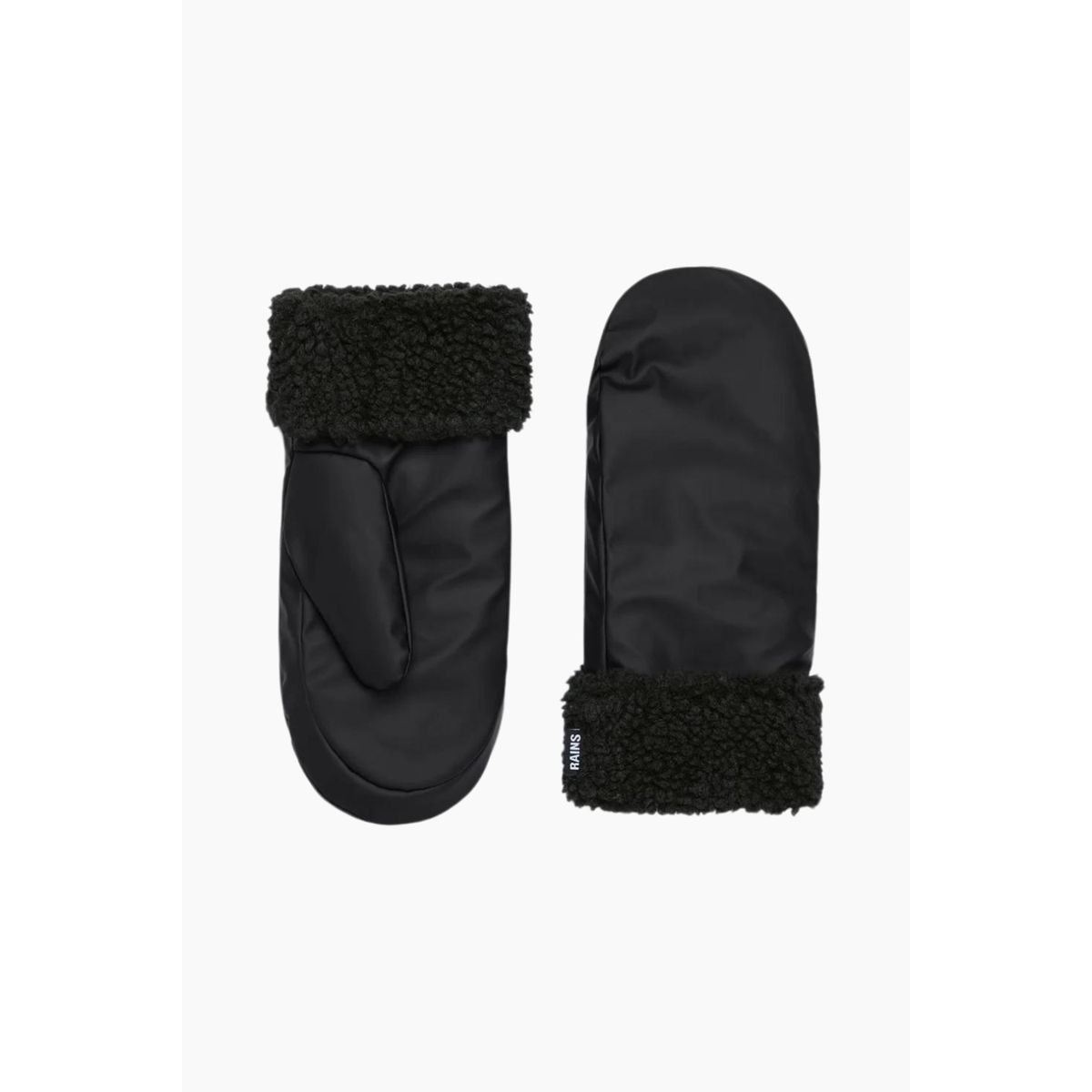 Puffer Fleece Mittens W2T3 - Black - Rains - Sort S/M