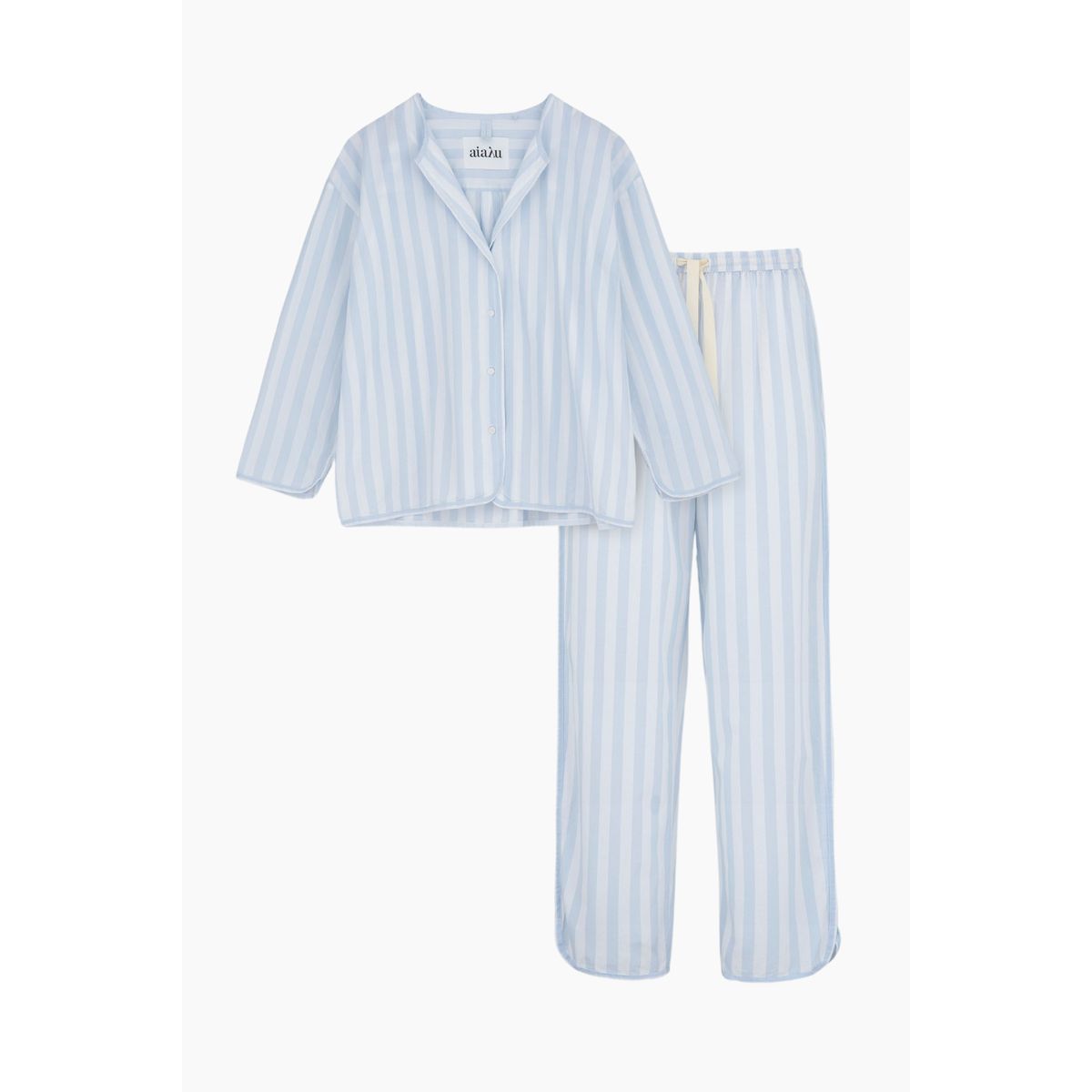 Pyjamas Poplin - Mix Blue Eyes - Aiayu - Stribet XS