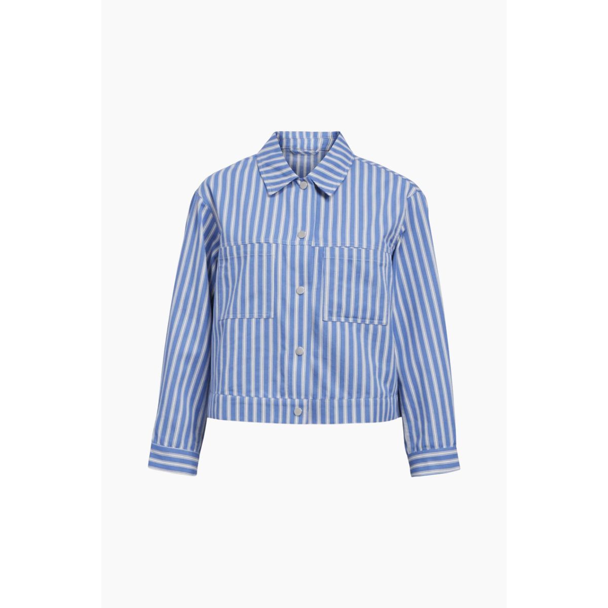 Objsola Re Ls Twill Shirt E Ott - Lapis Blue/White - Object - Stribet XS