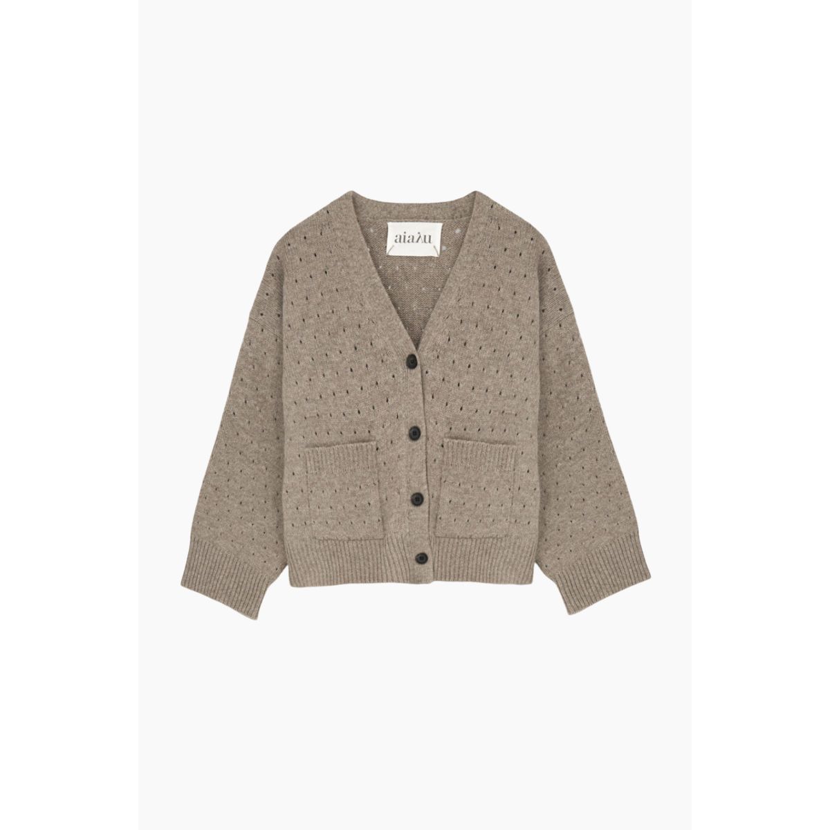 Cora Dot Cardigan - Pure Soil - Aiayu - Beige M