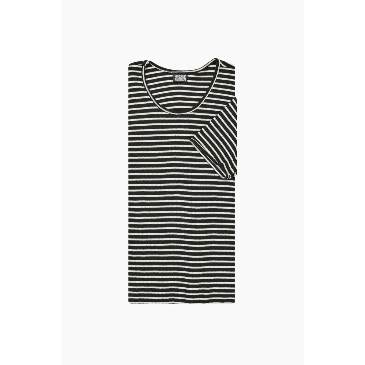 101 Short Sleeve NPS Stripes - Black/Ecru - Nørgaard på Strøget - Stribet One Size